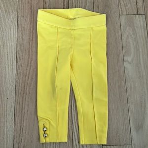 JANIE AND JACK YELLOW PONTE PANTS